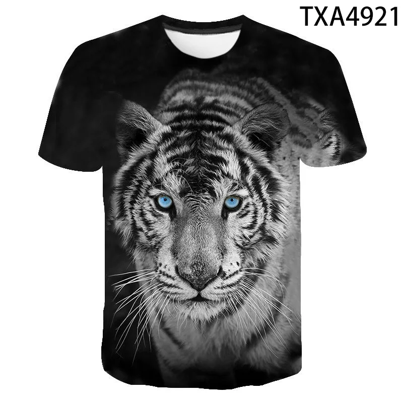 

New Tiger Print 3d T-shirt Men's Short Sleeve T-shirt Men's And Women's T-shirt Cool Tiger Print T-shirt Hip Hop Men's T-shirt