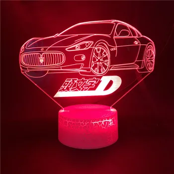 

LED Night Light Smart Phone Control Initial D Cool Japanese Anime Touch Sensor Bright Base 7 Color with Remote Dropship Bedside
