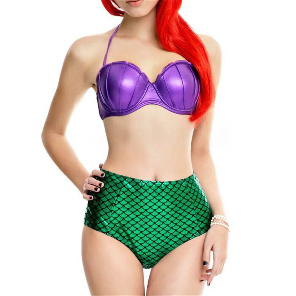 

new high waist bikini 2019 Sling Detachable Mermaid Fish-scale pattern bikinis feminino swimwear women biquini monokini swimsuit