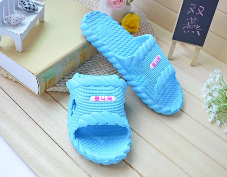 

2015 New Style Slipper Thick Stripes Massage Home Couples Sandals Men And Women Anti-slip Bathroom Slippers