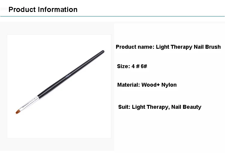 Size 4 6 Light Therapy Nail Brushes Acrylic UV Gel Phototherapy Pen Nail Brush Toe Painting Pen Beauty Makeup Tools
