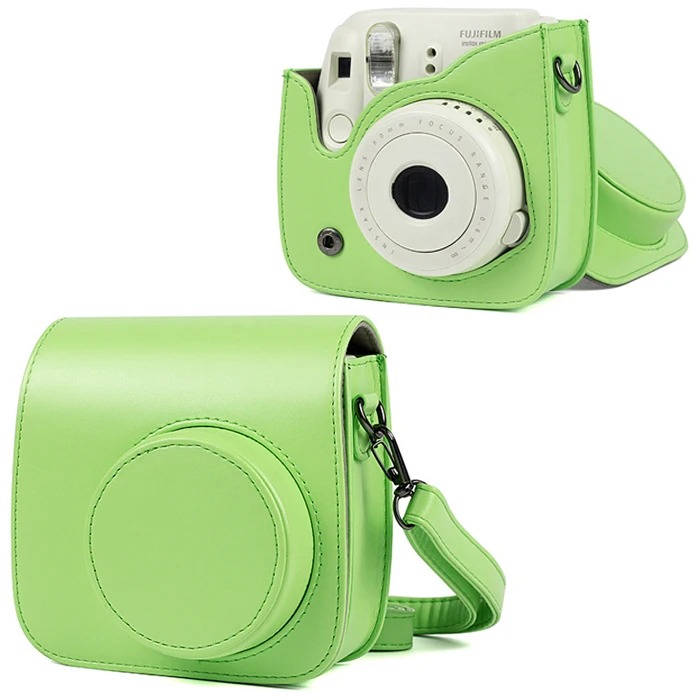 Для Fujifilm Instax Mini 9 8 8+ аксессуары для камеры Художественная масляная краска искусственная кожа мгновенная камера сумка на плечо защитный чехол - Цвет: Green Color