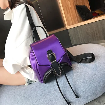 

Double Shoulder Women's Bag 2019 New Fashion Color Contrast Student Backpack Women Backpack