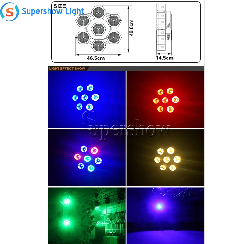 Новейшие снежные лепестки сценический светильник ing DMX 512 бар 7 глаз светодиодный фон мыть Dj светильник для зрителей RGBW стробоскоп