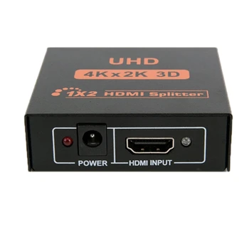 

1 in 2 Out HDMI Splitter 4K x 2K Same Sn Splitter Video with Display Splitter HDMI 1X2 Switcher for HDTV, STB (EU Plug)