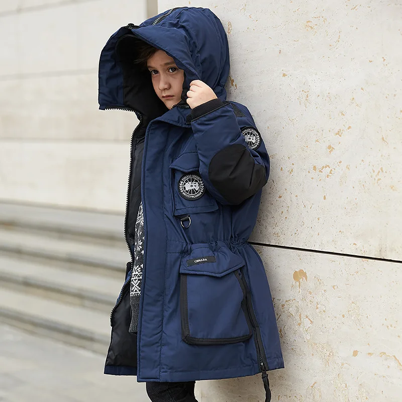 

Children down jacket in the boy's long winter 2019 new cuhk child upset han edition children's wear coat a clearance