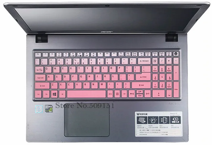 Для acer Aspire E15 E 15 E5-576 E5576 V3 V15 E5-553G/575 г/Aspire 3 5 7 Серия 15,6 дюйм чехол для клавиатуры протектор силиконовой - Цвет: Gradualpink