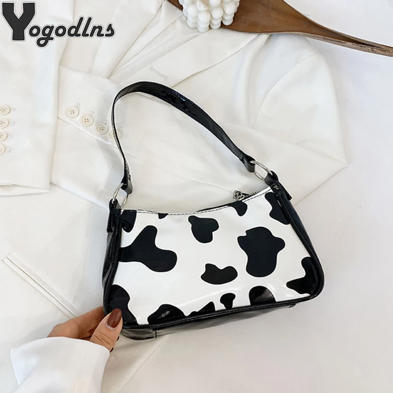 Sac baguette motif vache Clearance