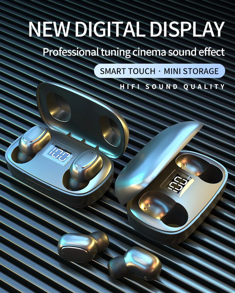 2020 новые TWS Bluetooth 5 0 Беспроводные наушники 9D спортивные водонепроницаемые