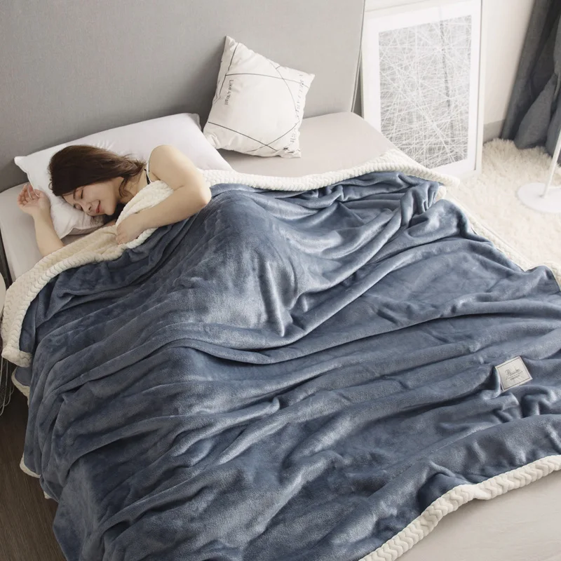 

Manufacturers Wholesale Soft Varved Blanket Autumn And Winter Warm Blanket Babe Velvet Summer Cool rong tan zi a Generation of F