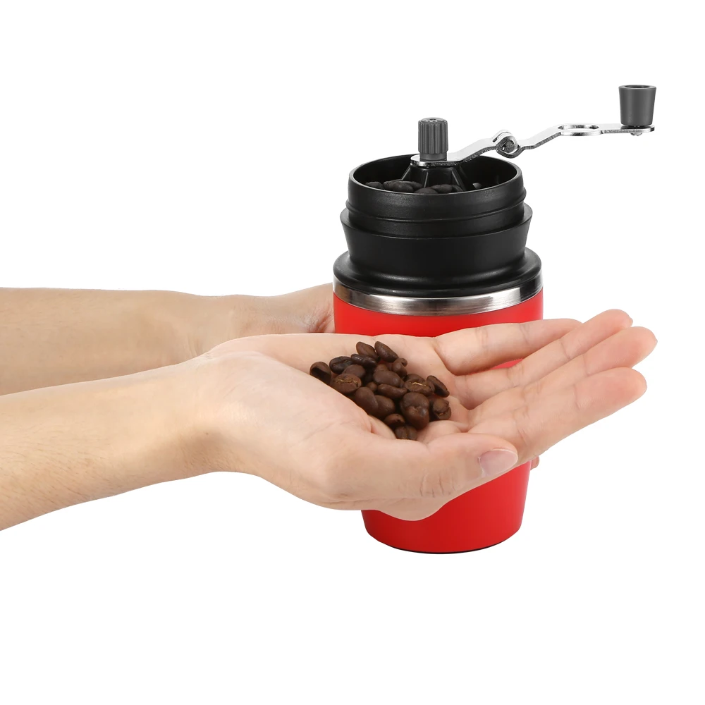  Portable Manual Coffee Grinder Hand Pressure Design Stainless Steel Home Kitchen Tool Hand Mill Cof - 4000367287935