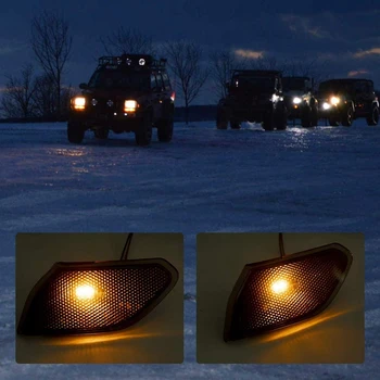 

Car LED Side Marker Turn Signal Reflector Warning Light for Jeep Wrangler JL 18-19
