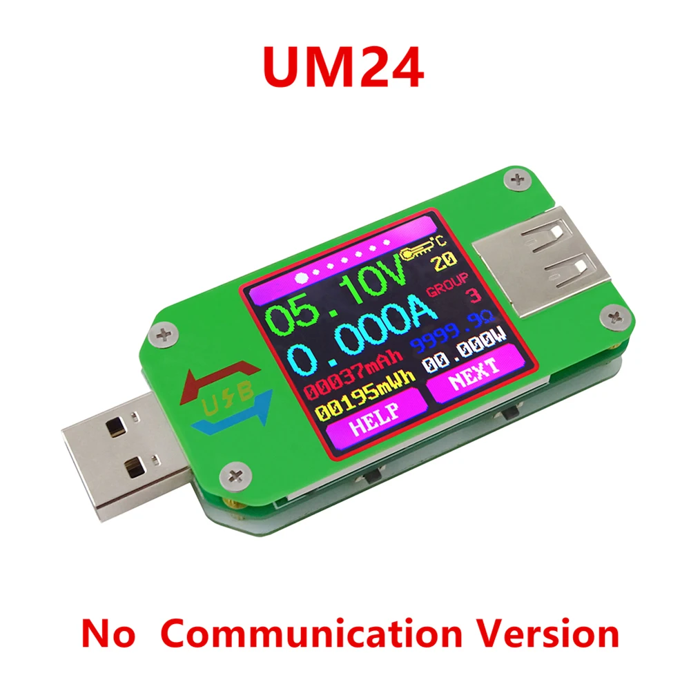 UM24 UM24C приложение USB 2,0 цветной ЖК-дисплей USB Вольтметр Амперметр тестер заряда батареи измеритель тока Вольтметр USB Тестер