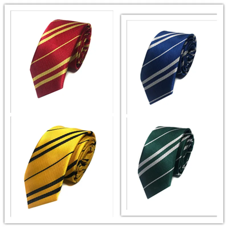 

Necktie Magic College Badge Costume Accessories Harris Halloween Cosplay Lovely Costume Solid Color Tie Prop Twill Casual
