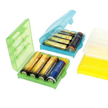 

Home Organizer Batteries Storage Box Case Home Supplies Plastic Container Cover for 10440 14500 AA AAA Battery Mini Tin