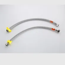 Одноместный шланг с двойной головкой для холодной воды, 4 точки, плетеный шланг из нержавеющей стали, сантехника для ванной комнаты