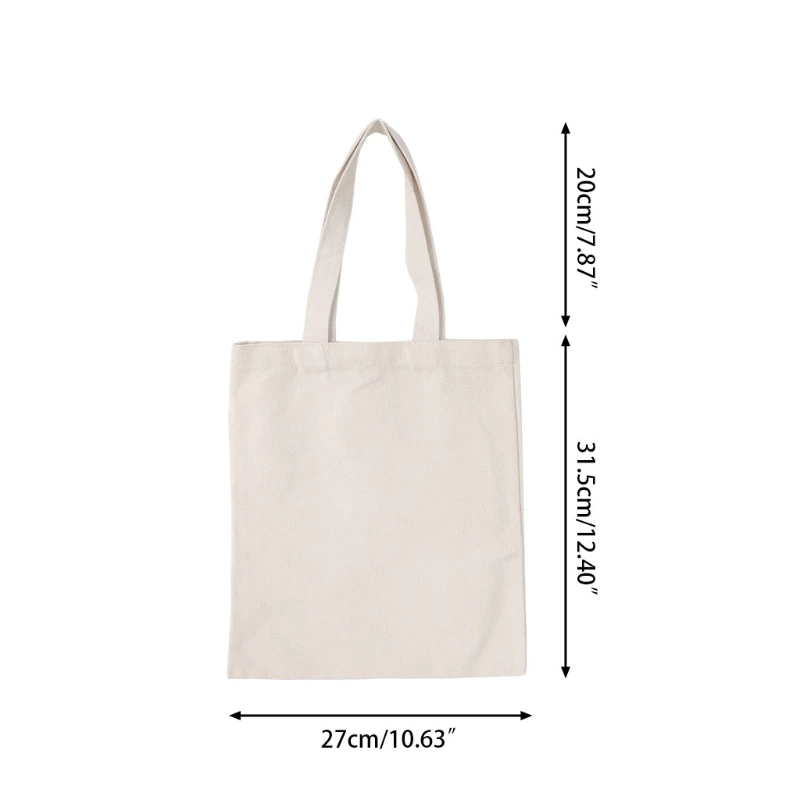 Персонализированные DIY сумки Холст Tote сумки многоразовые хлопок хозяйственная сумка бежевый 72XF