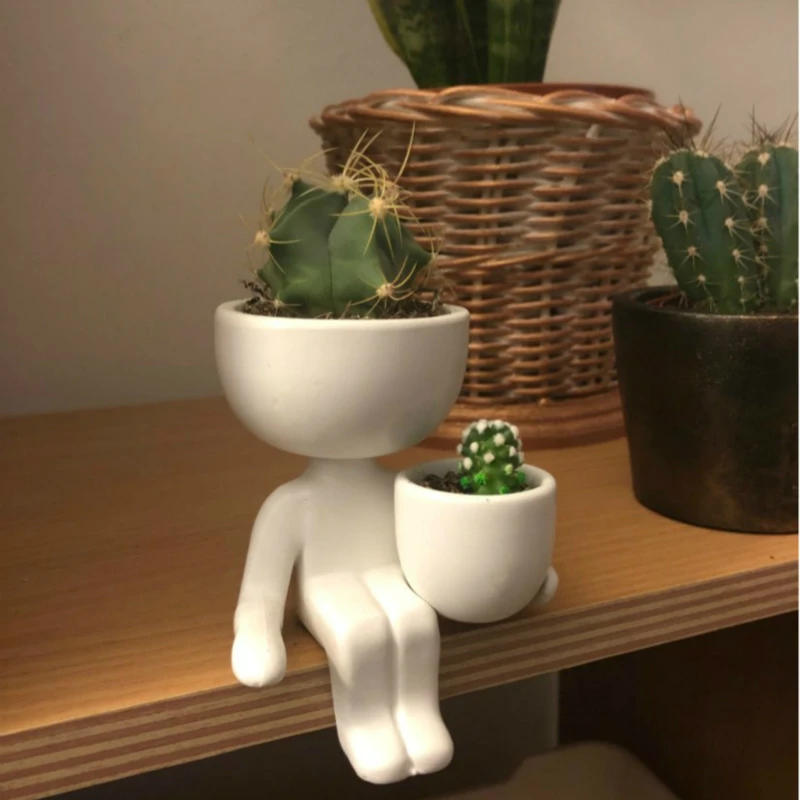 Карманная керамическая ваза для цветов портрета украшение дома подарок на день