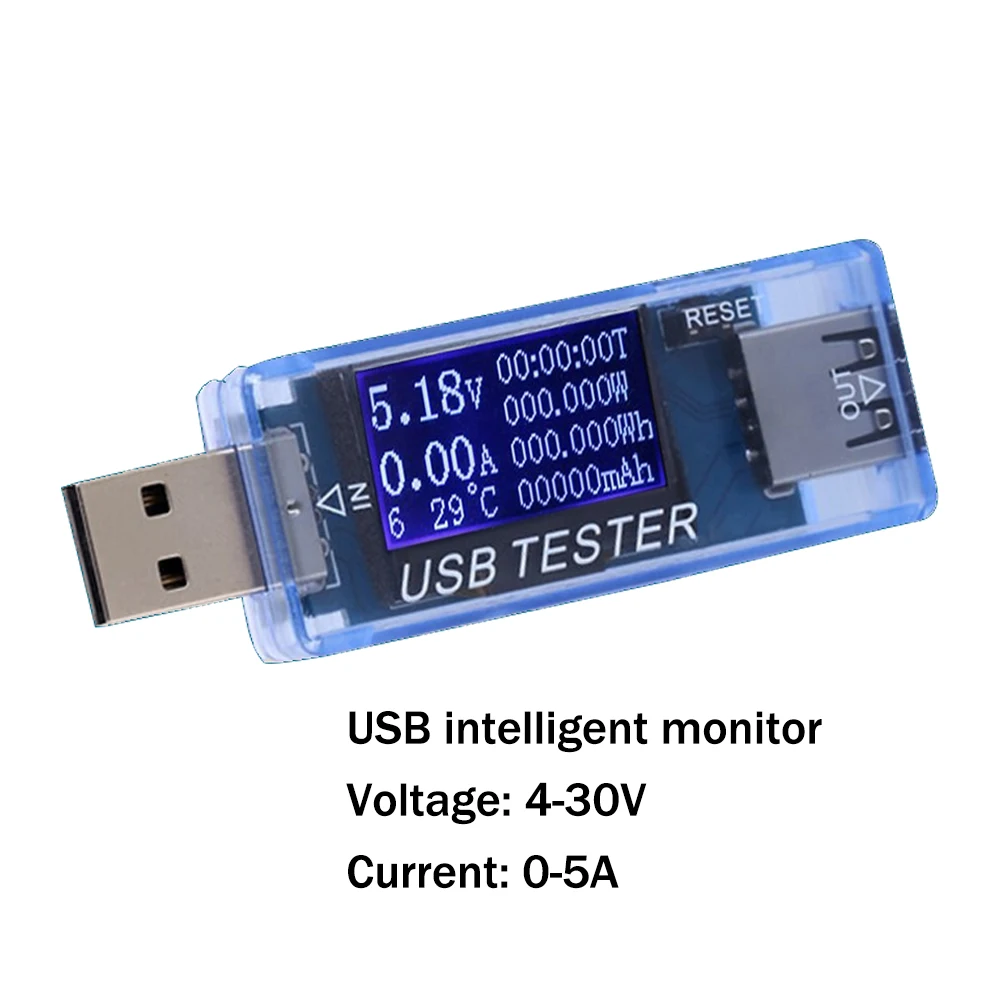 USB Напряжение Ток Мощность Ватт час температура измерительный прибор Напряжение обнаружения Емкость Тестер
