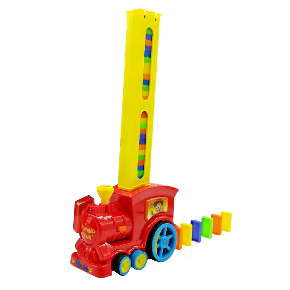 Красочные детские блоки игрушка электронный поезд модель ралли кирпич ABS домино набор звуковой светильник для укладки развивающие для девочек и мальчиков подарок