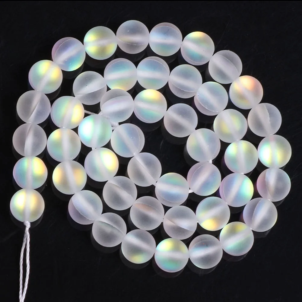 BL4648H01 Matte Crystal Moonstone Bracelets Multicolor Matte Glossy Shining Stone Beaded Charm Bracelet Handmade Wristband Gifts Jewelry - Окраска металла: BL4648H01 Matte