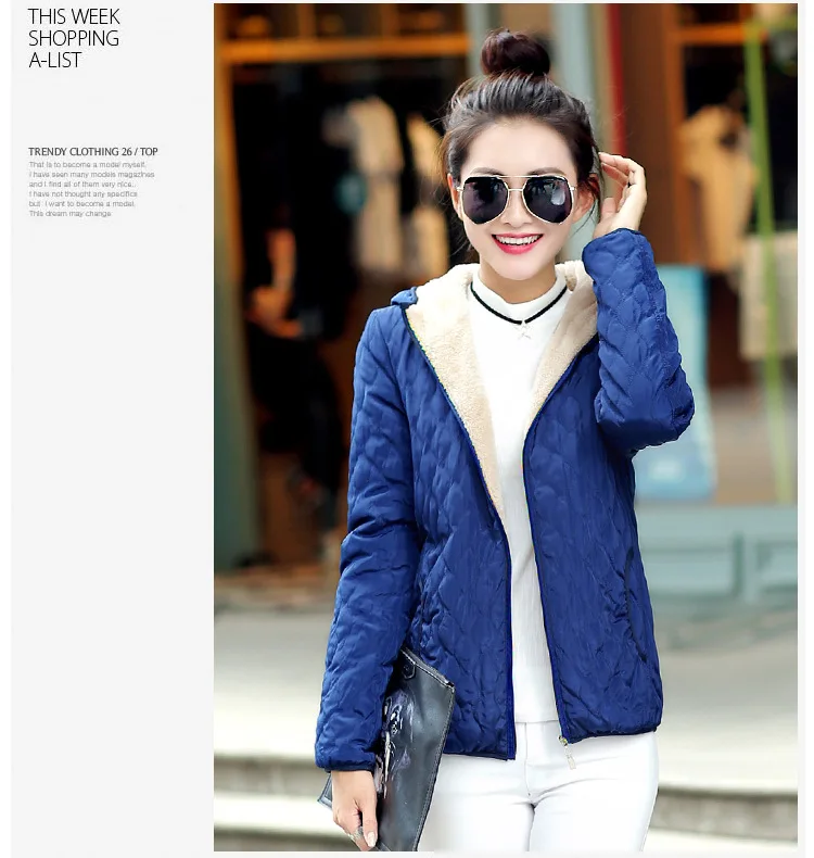 Autumn And Winter New Style Korean-style Short Slim Fit Cotton-padded Clothes Women's Berber Fleece Cotton Coat Students Ho