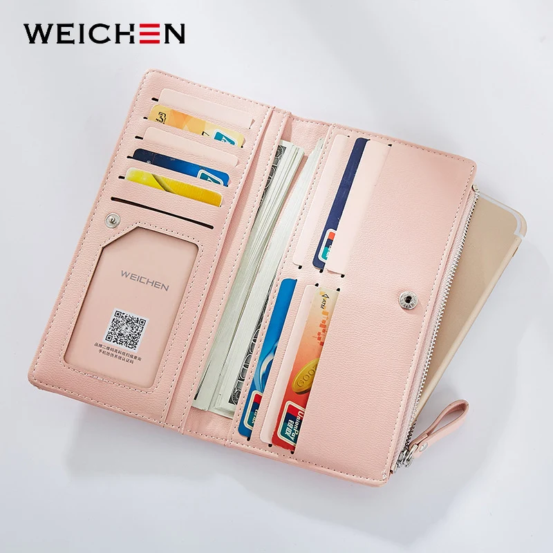 WEICHEN женские кошельки с индивидуальным держателем для удостоверения личности