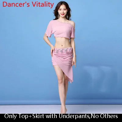 Top Skirt as Photo Костюм для танца живота летняя новая Серебристая Сеть Топ короткая юбка набор практическая сексуальная одежда восточные Индийские танцы обучение для начинающих костюм - Цвет: Top Skirt as Photo