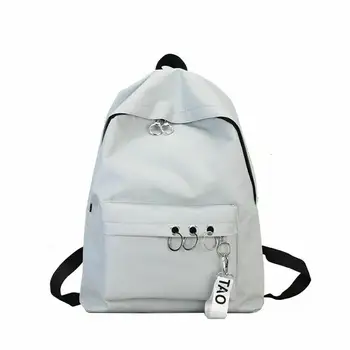 

Simple Trend College Wind Solid Color Canvas Backpack Fashion Men's and Women's Backpacks