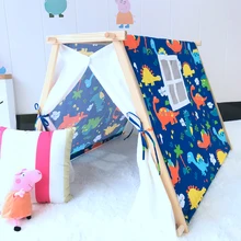 Детская большая палатка из массива дерева, домашний игровой домик для мужчин и женщин, детский игрушечный домик, игровой многогранный домик, реквизит для фотосъемки