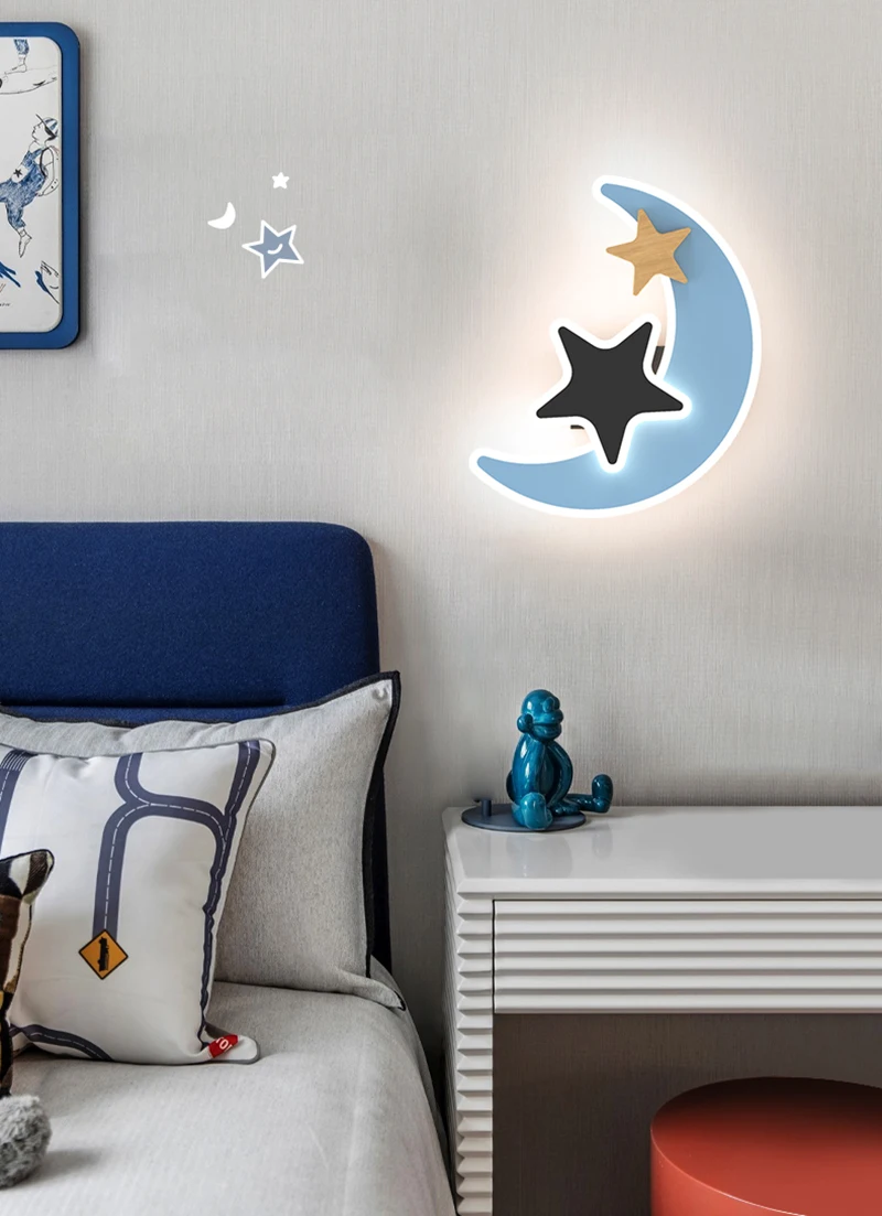 LED Rocket Wall Lamp Nordic Acrylic Wall Decor Lights for Bedroom Kid's Room Indoor Bedside Lighting бра Home Decors Sconce Lamp wall lights