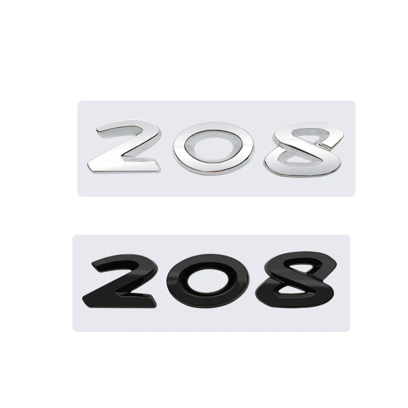 Décoration Véhicule,Autocollants chromés pour garnitures de volant, badges  emblématiques, pour Peugeot 2008 - Type 1 matte silver