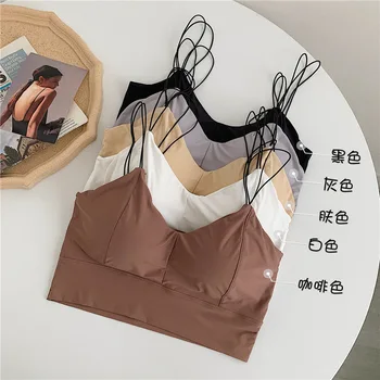 

2020 Summer New Tube Top Underwear Straps Gather Beautiful Back and Anti-empty Inside Bandeau Top Soutien Gorge Bandeau Fashion