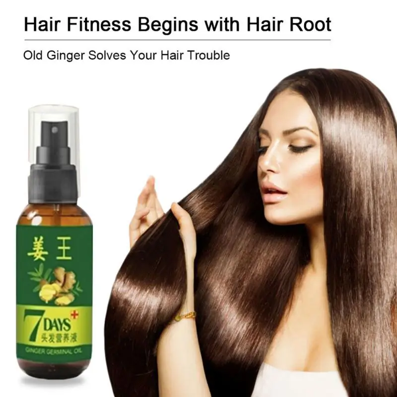 Ginger Hair Growth Solution Nourish Hair Scalp Anti-fork Hair Regrowth Treatment Product