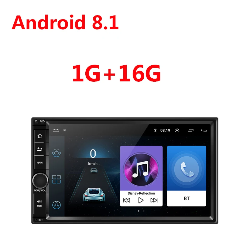 2G+ 3 2G 2 Din Android 9,1 Универсальный Автомобильный мультимедийный плеер 7 ''2din gps зеркальная связь wifi автомобильное радио аудио Bluetooth Авторадио - Цвет: 1 16G