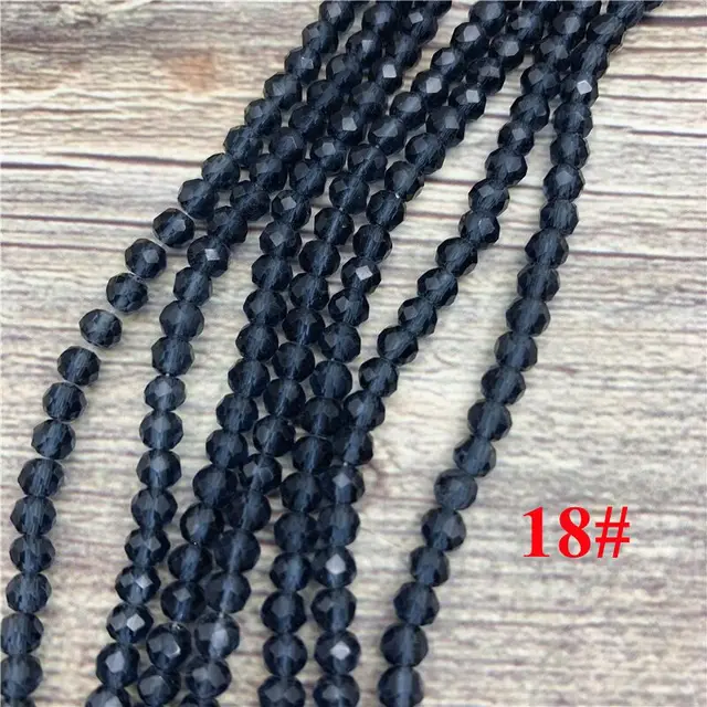 2x3mm/3x4mm/4x6mm Crystal Rondel Beads Faceted Glass Beads For Jewelry Making DIY Female Bracelet Necklace Jewelry NO.18
