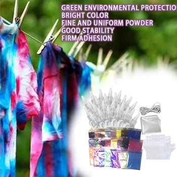 

1 Set 24 Color Tie Dye Kit Kid Tie Dye Art Set One-Step Adults Fabrics Dye Paints Supplies Fashion Festival DIY Art Craft Gift