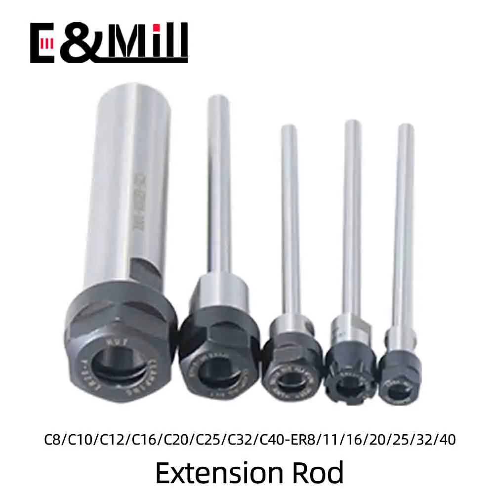 C6-C40 ER8-ER40 Extension Rod Deep Hole Machining CNC Mill Lengthen Tool Holder