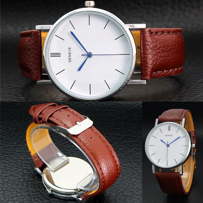 Часы мужские повседневные деловые водонепроницаемые кварцевые в стиле ретро