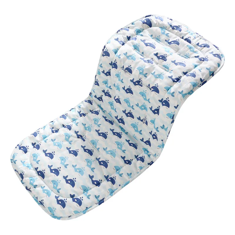 Аксессуары для детских колясок, удобный коврик для детской коляски, матрас, четыре сезона, мягкая подушка для сиденья, коврик для новорожденных - Цвет: Blue Whales