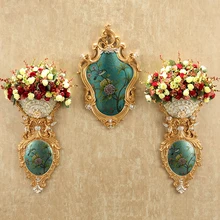 Европейский роскошный Алмазный Ангел настенная подвеска, ваза, украшение ручной работы, настенный горшок, Фреска для ресторана, декоративная стена