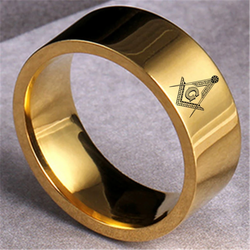 8mm Freemasons Ring Masonic Rings For Men and Women signet ring round rings finger rings jewelry rings ring jewelry