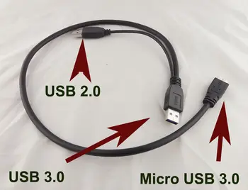 

1pcs USB 3.0 A Male Micro USB 3.0 B Y Cord Cable For Toshiba External Hard Drive Disk 50cm