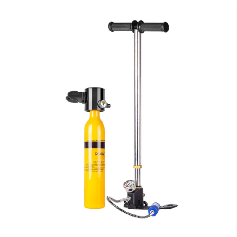 DIDEEP 0.5L мини баллон с кислородом для подводного плавания оборудование для подводного плавания Подводное дыхание с насосом респиратор сумка