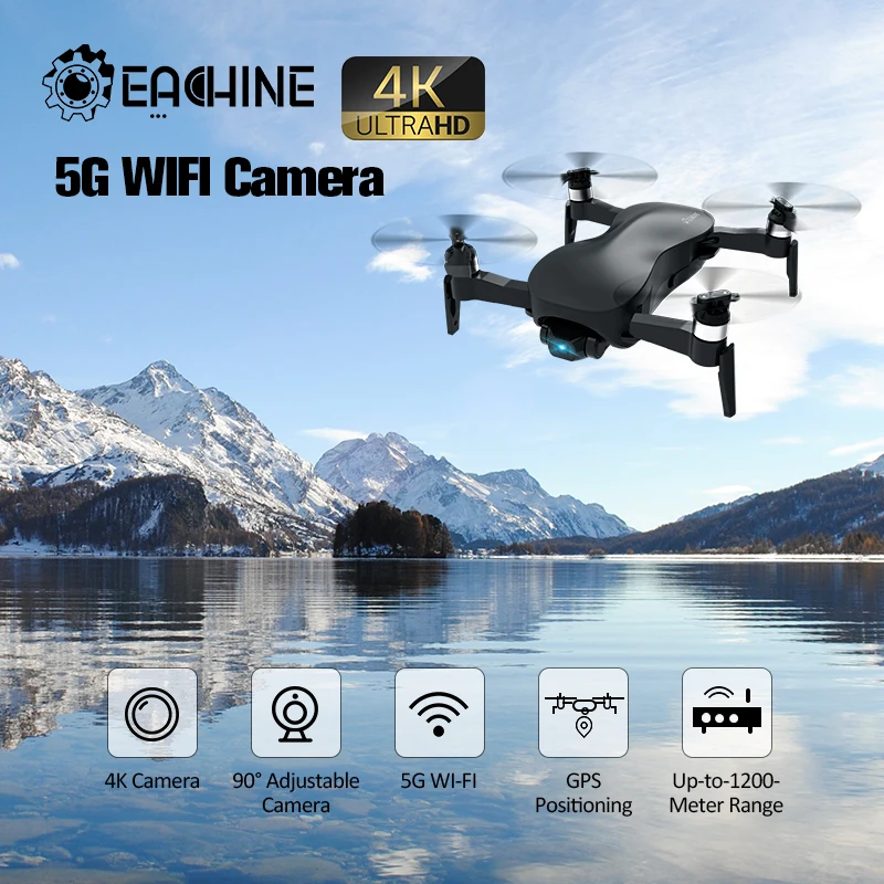Eachine EX4 Квадрокоптер с дистанционным управлением 5G WI FI FPV GPS 4K Профессиональный