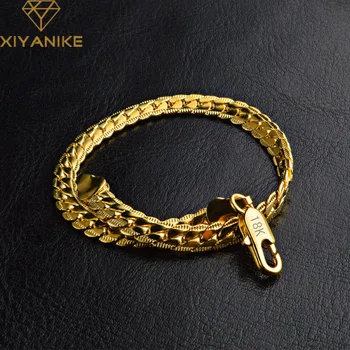 

XIYANIKE 925 Sterling Silver Hot Sale 5M Side Bracelet For Women Lovers Gold/Silver Charming Wedding Elegant Jewelry Accessories