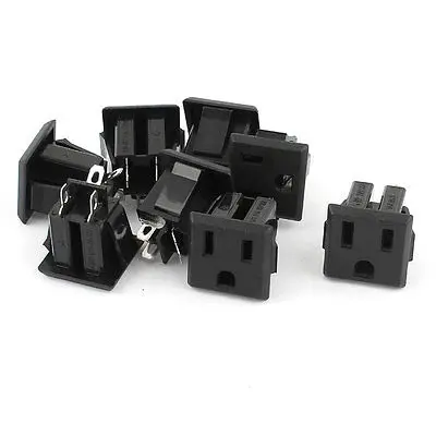 

8Pcs 3pin US Plug AC 125V 15A Socket Soldering Power Adapter Connector