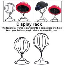 1 шт. металлическая рамка для парика форма для головы дисплей стенд полый шар Металлический парик стойка для волос настольная декоративная шляпа держатель крышки