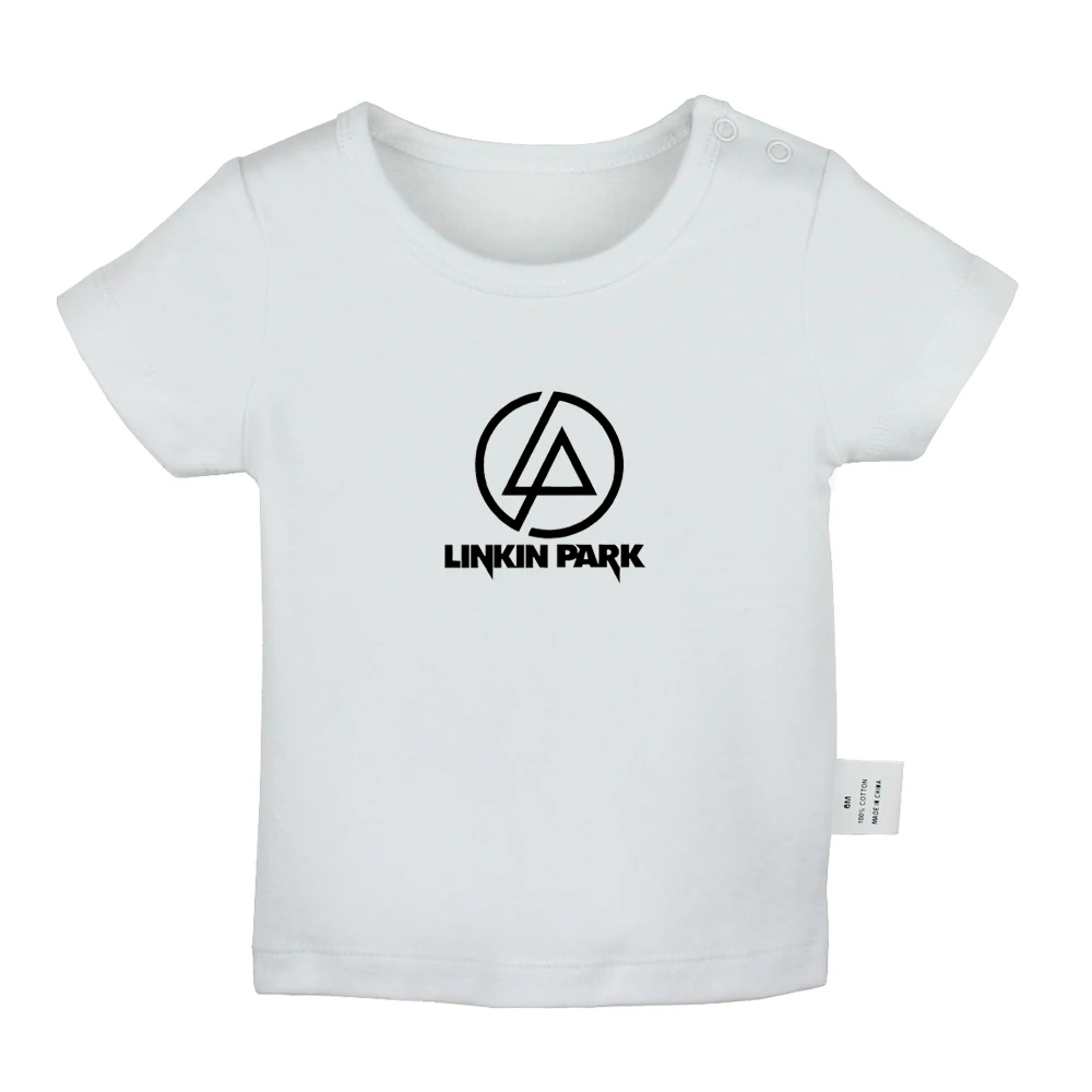 Linkin Park/Дизайнерские футболки для новорожденных с изображением сердца Честера БЕННИНГТОНА; однотонные футболки с короткими рукавами для малышей
