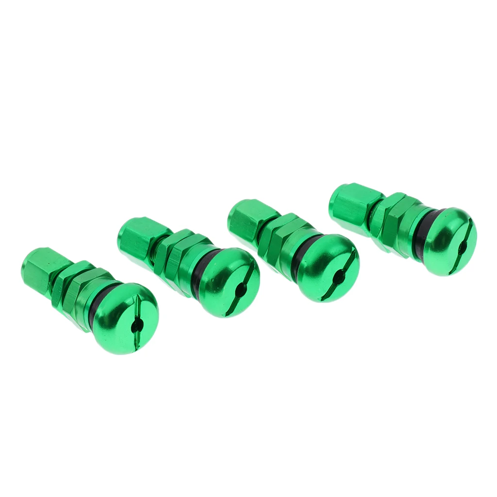 4 Pieces Car Truck Motorcycle Aluminum 38mm Wheel Rim Tire Valve Stem - Цвет: Зеленый